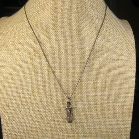 Gorgeous vintage sterling silver sandal shoe pendant 18" 925 box chain necklace