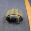 Wow 128g solid brass cuff bracelet high-end boutique brand AUDEN! 6.5" modernist - Image 2