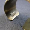 Wow 128g solid brass cuff bracelet high-end boutique brand AUDEN! 6.5" modernist - Image 3