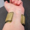 Wow 128g solid brass cuff bracelet high-end boutique brand AUDEN! 6.5" modernist - Image 6