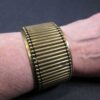 Wow 128g solid brass cuff bracelet high-end boutique brand AUDEN! 6.5" modernist - Image 7