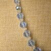 Gorgeous vintage blue & white AB faceted glass graduated bead necklace 925 clasp - Image 2