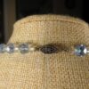 Gorgeous vintage blue & white AB faceted glass graduated bead necklace 925 clasp - Image 4