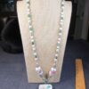 Wow! Hand-crafted ceramic, sterling silver, porcelain, glass bead 30" necklace