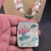 Wow! Hand-crafted ceramic, sterling silver, porcelain, glass bead 30" necklace - Image 2