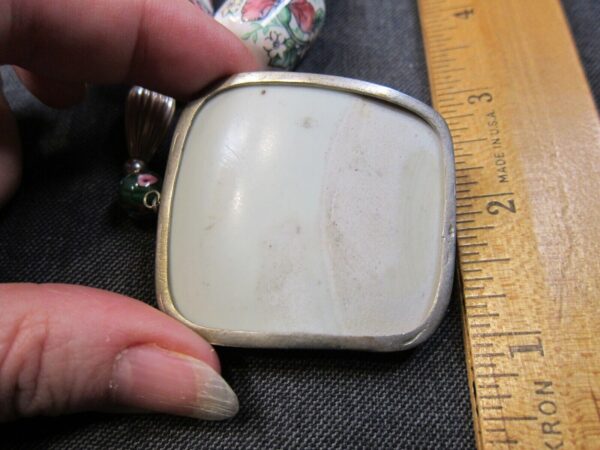 Wow! Hand-crafted ceramic, sterling silver, porcelain, glass bead 30" necklace - Image 8