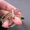 Gorgeous sterling silver & long agate bead bracelet slide clasp 6.75" max - Image 3