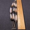 Gorgeous sterling silver & long agate bead bracelet slide clasp 6.75" max - Image 4