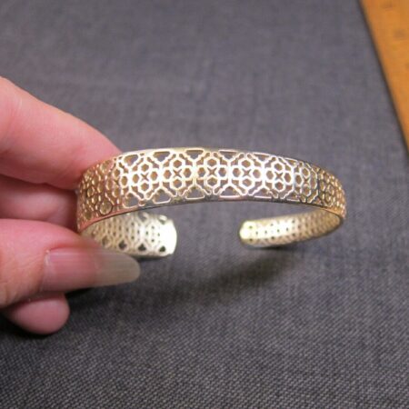 Gorgeous Kendra Scott matte gold-tone tapered openwork cuff bracelet