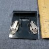 Gorgeous vintage sterling silver Thai Niello fan shaped clip-on earrings - Image 2
