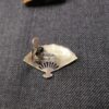 Gorgeous vintage sterling silver Thai Niello fan shaped clip-on earrings - Image 4