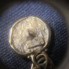 Neat vintage signed C. Stein earrings dangle chunky bead & rose - Image 5