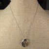 Gorgeous modern spiral design sterling silver pendant on 16" sterling necklace