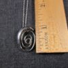 Gorgeous modern spiral design sterling silver pendant on 16" sterling necklace - Image 3