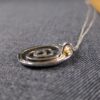 Gorgeous modern spiral design sterling silver pendant on 16" sterling necklace - Image 4