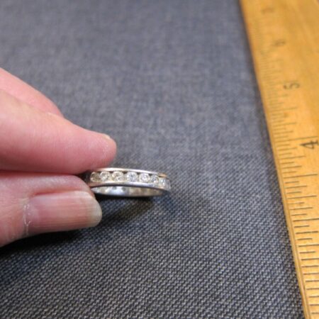Beautiful sterling silver 925 CZ band ring size 6 Thai 925 FAS