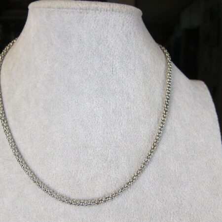 Gorgeous RCI Italy sterling silver 925 17" hollow tube chain necklace