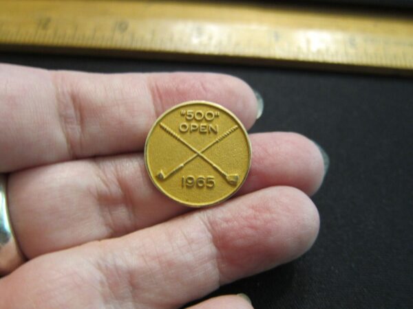 Gorgeous RARE 1965 10K yellow gold PGA Tour pin brooch '500 Open' 4.4g