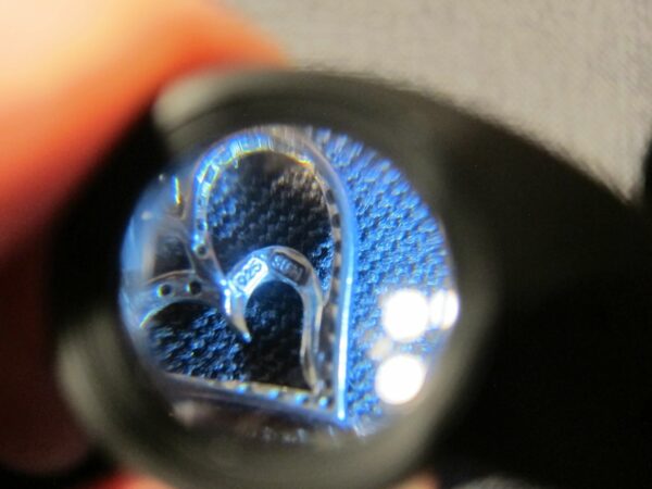 Beautiful Sterling Silver marked SUN double heart pendant w/ tiny diamond chips - Image 3
