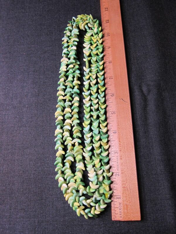 CUTE! Vintage Japan yellow/green banana three strand necklace & clip on earrings - Image 7