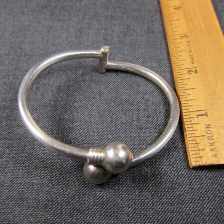 Gorgeous vintage MOD modern minimalist sterling silver hinged bracelet 20.8g