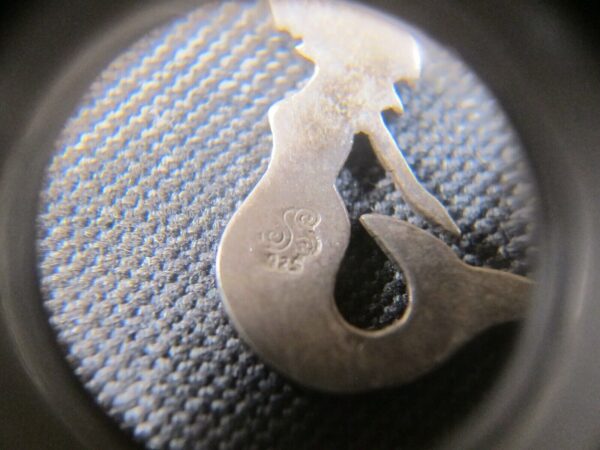 Unique vintage thick etched sterling silver dangle mermaid earrings Mexico? - Image 3