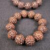 Matching long necklace & bracelet set KJL Kenneth Jay Lane pink bumpy beads - Image 2