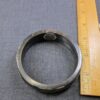 Vintage Eva Graham carved horn and brass bangle bracelet 8" - Image 5