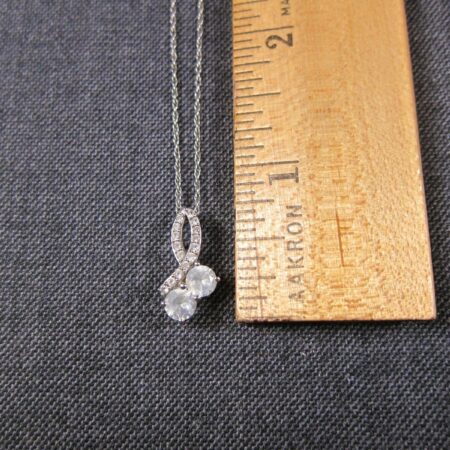 Gorgeous Sterling Silver clear topaz pendant SUN 925 18" NC 925 necklace chain