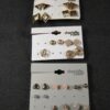 Lot of 13 pairs new on card Charlotte Russe pierced stud earrings gold tone cute