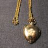 Beautiful heavy heart and faux pearl pendant on LONG 40" Monet gold tone chain - Image 3
