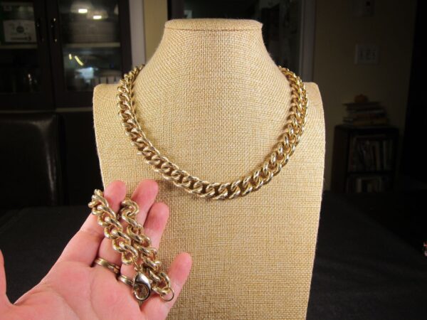 Beautiful thick, chunky vintage necklace & bracelet set Erwin Pearl signed