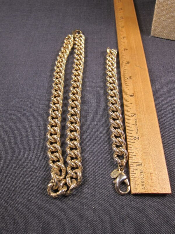 Beautiful thick, chunky vintage necklace & bracelet set Erwin Pearl signed - Image 6