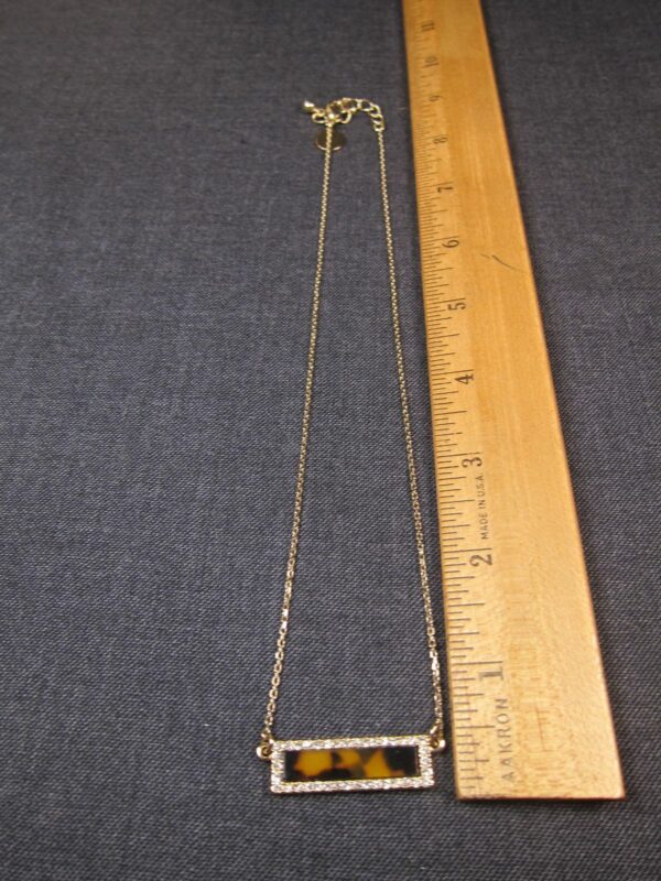Beautiful faux tortoise shell & rhinestone necklace by White House Black Market - Image 5