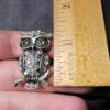 CUTE silver tone big Owl cocktail ring w/ Aurora Borealis AB crystals adjustable - Image 7