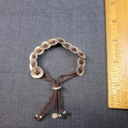 Cute Silpada sterling silver brown cord button bracelet B2012