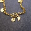 Beautiful 53" gold-tone chain & dangle medallions necklace vintage Barbara Boz - Image 4