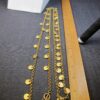 Beautiful 53" gold-tone chain & dangle medallions necklace vintage Barbara Boz - Image 5