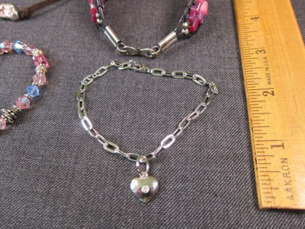Lot of 10 925 sterling silver component bracelets wearable beads, etc. - Image 8