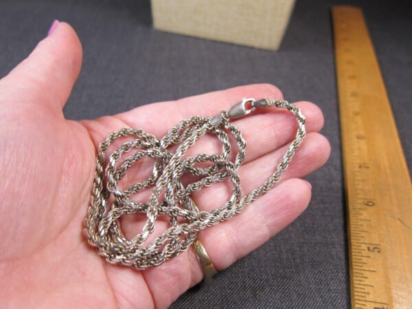 Gorgeous Italian sterling silver 925 26.5g 30" twisted chain neclace - Image 7