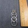 Neat sterling silver marcasite rings pendant on 925 Italian serpentine chain 18" - Image 4