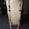 Beautiful chunky polished agates & other stone beads necklace 36" long vintage