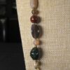 Beautiful chunky polished agates & other stone beads necklace 36" long vintage - Image 2