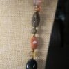 Beautiful chunky polished agates & other stone beads necklace 36" long vintage - Image 3