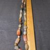 Beautiful chunky polished agates & other stone beads necklace 36" long vintage - Image 6