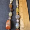 Beautiful chunky polished agates & other stone beads necklace 36" long vintage - Image 7