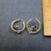 Wow! Gorgeous Peter Bram 14K gold & 925 humminbird hoop earrings 3.1g - Image 2