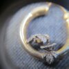 Wow! Gorgeous Peter Bram 14K gold & 925 humminbird hoop earrings 3.1g - Image 4