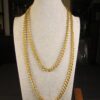 Gorgeous Trifari 52" long double link gold-tone chain necklace