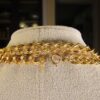 Gorgeous Trifari 52" long double link gold-tone chain necklace - Image 3